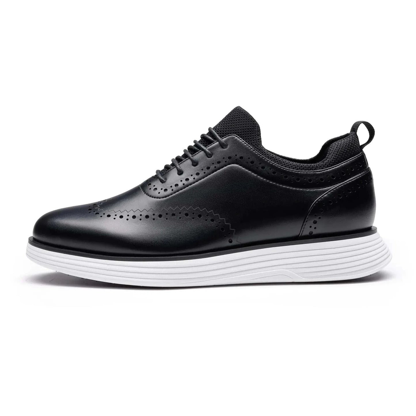 Bruno Marc MaxFlex Men's Black Wingtip Dress Sneakers