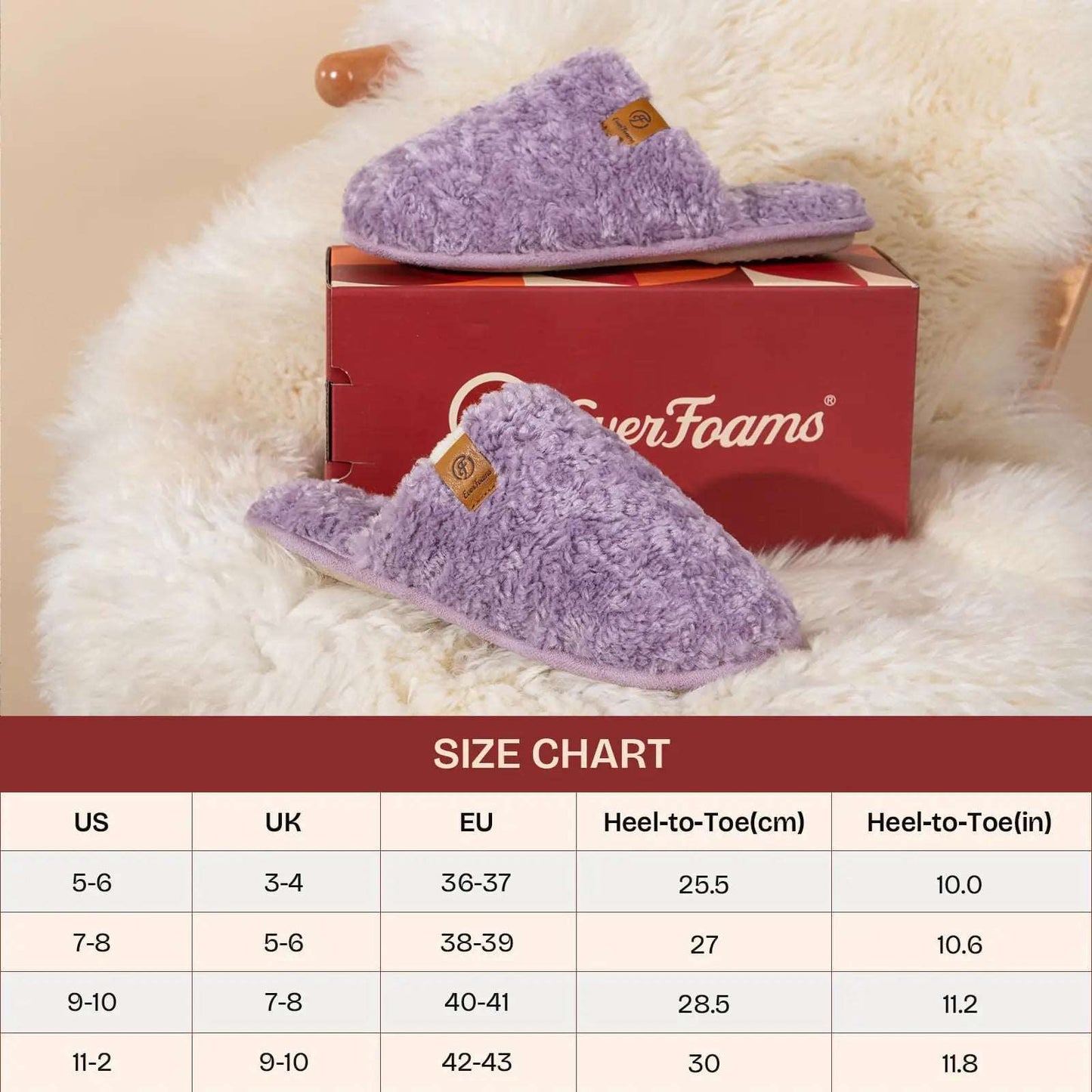 CozyFuzz Women's Plush Memory Foam Slippers