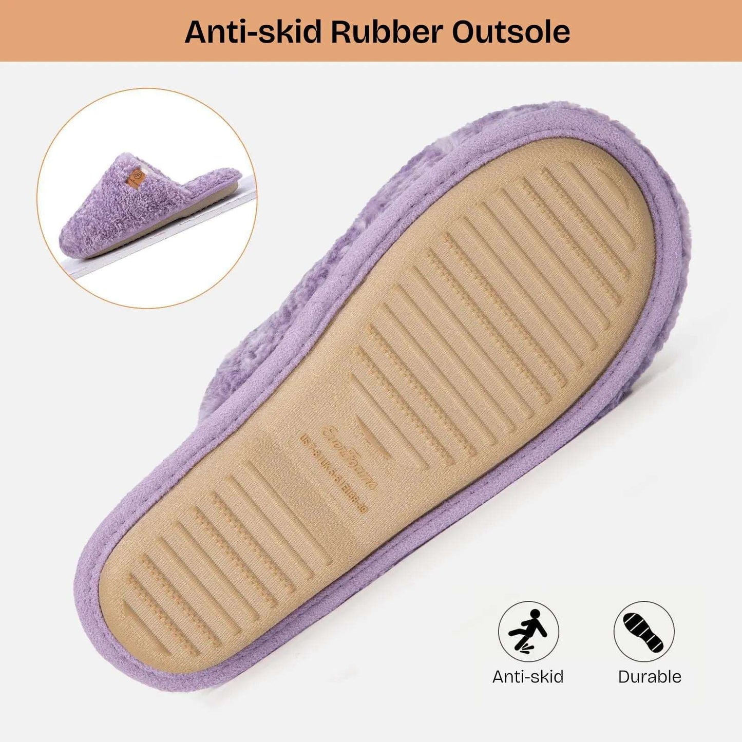 CozyFuzz Women's Plush Memory Foam Slippers