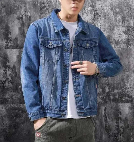 Modern Blue Casual Men's Jacket
