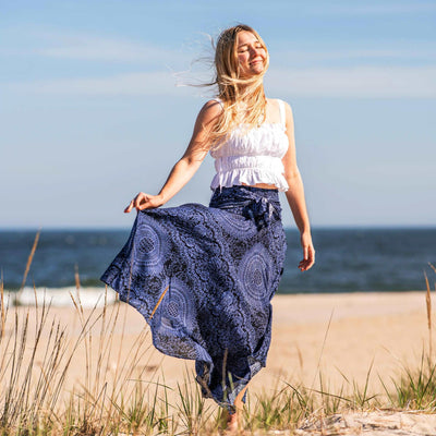 Boho Blossom Maxi Skirt for Plus Size Women