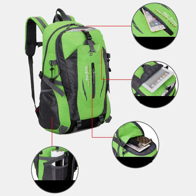 40L Adventure Backpack: Hiking, School & Laptop Bag
