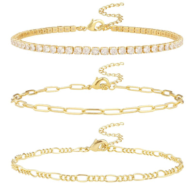 14K Gold Plated Plus Size Waterproof Anklet