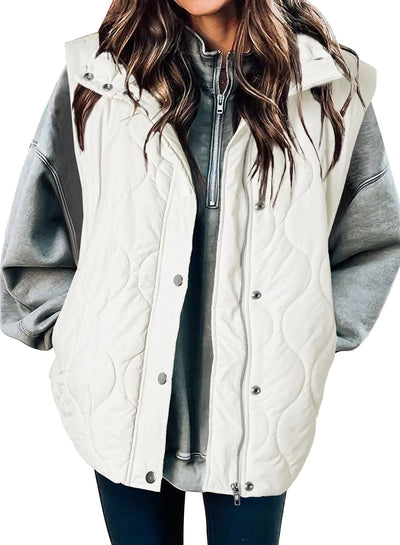EVALESS Women's Lightweight Cropped Puffer Vest