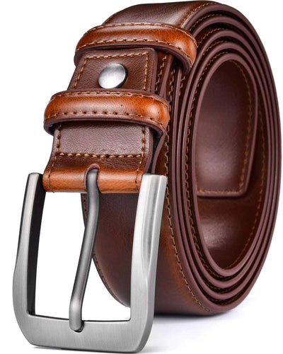 Beltox Fine Men's Thick Leather Casual Belt 1.5" Wide
