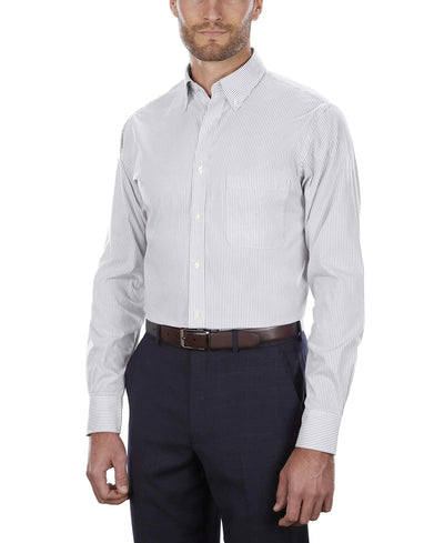 Van Heusen Men’s Iced Grey Stripe Dress Shirt 16.5” 34”-35”