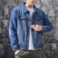Modern Blue Casual Men's Jacket Blue (Medium) M