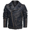 Classic Men's Leather Jacket Black Small