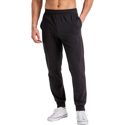 Hanes Men's Cotton Joggers with Pockets, 30" Pockets 30" Inseam - Large Black